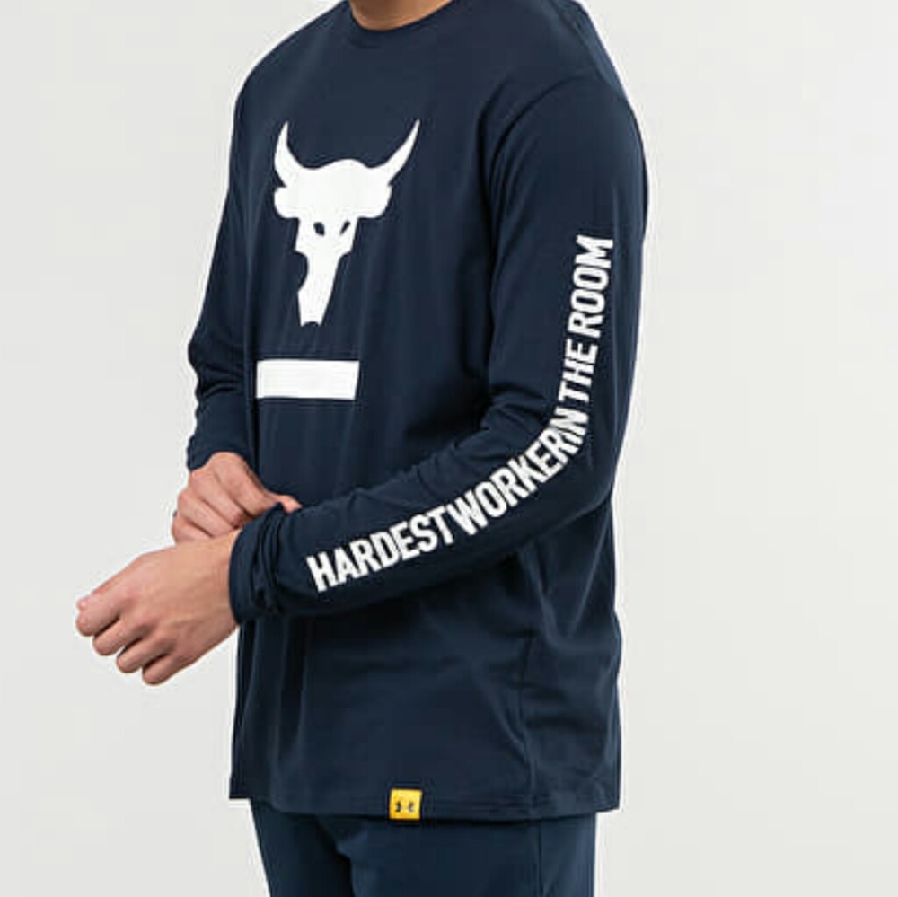 Men Under Armour Project Rock Hardest Worker Tee